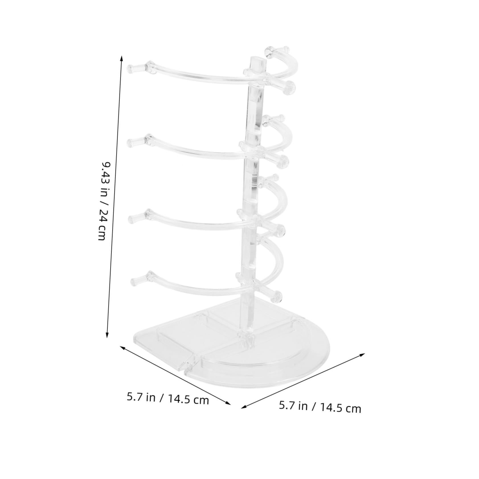 Cabilock Glasses Display Stand Sunglasses Holder Stand Jewelry Stand Eyeglass Case for Multiple Glasses Eyeglass Display Stand Sunglass Display Stand Sunglasses Stand Transparent Plastic