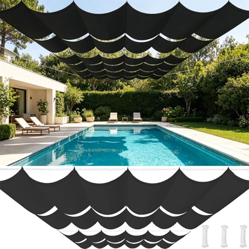 Voile d'ombrage vague rétractable indéchirable et imperméable 1.3 x 20 m