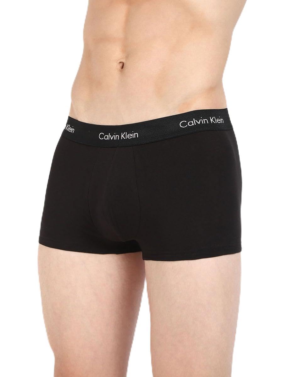 CALVIN INNERWEARCotton Premium Ckmen Trunk (Black., Pack Of 1) (In, Alpha, Medium, Regular, Big Boys, Black)