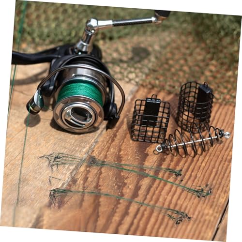 Abaodam 40 piezas de líderes de pesca de acero con doble conector y bloqueo miniatura 6