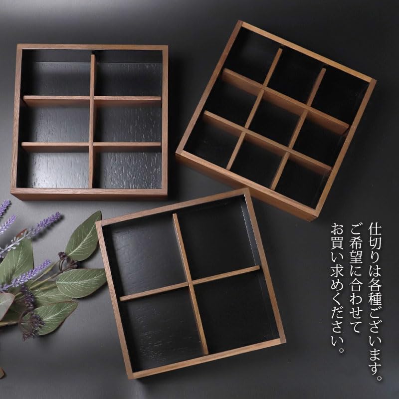 Amazon.co.jp: みよし漆器本舗 松屋漆器店 6寸重箱用 仕切り 6ツ切り