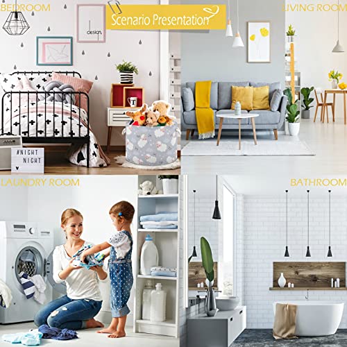 Image of visesunny Sweet Dreams Sheep Animal Pattern Laundry Baskets Fabric Storage Bin Storage Box Collapsible Storage Basket Toy Clothes Shelves Basket for Bathroom,Bedroom,Nursery,Closet,Office