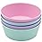 WeeSprout Bamboo Kids Bowls, Set of Four 10 oz Kid-Sized Bamboo Bowls, Dishwasher Safe Kid Bowls (Pastel Blue, Mint, Purple & Pink)