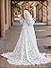 Plus Size Boho Wedding Dress for Bride 2025 A Line Bohemian Lace Wedding Gowns for Women Elegant Empire Waist Long Lace Wedding Dress with Pockets Ivory US20Plus