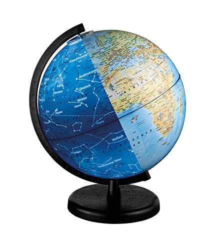 Kosmos 673017 Tag & Nacht Globus 26cm mit Beleuchtung, Globus für Kinder ab 7 Jahren, Weltkugel zum Entdecken, Leuchtglobus