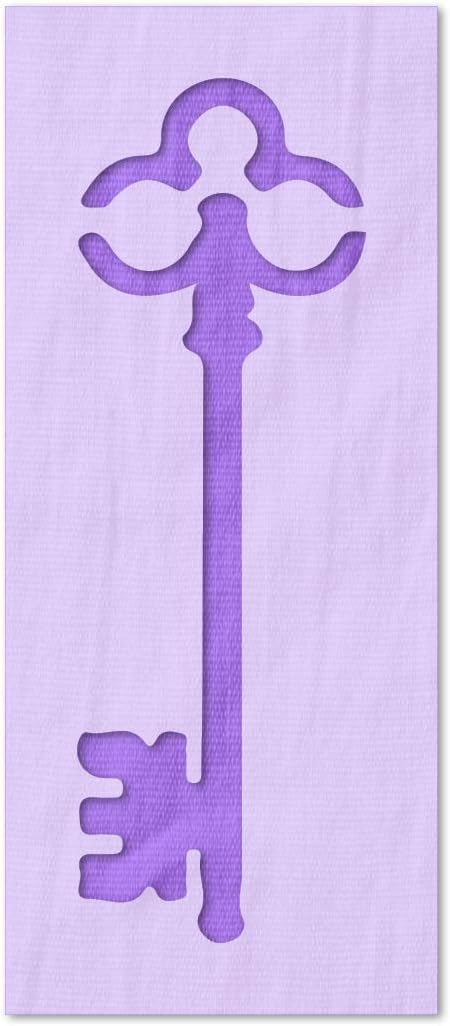 Stencil Stop Skeleton Key Stencil - Reusable for DIY Projects, Painting, Drawing, Crafts - 14 Mil Mylar Plastic (6 x 18 inches)