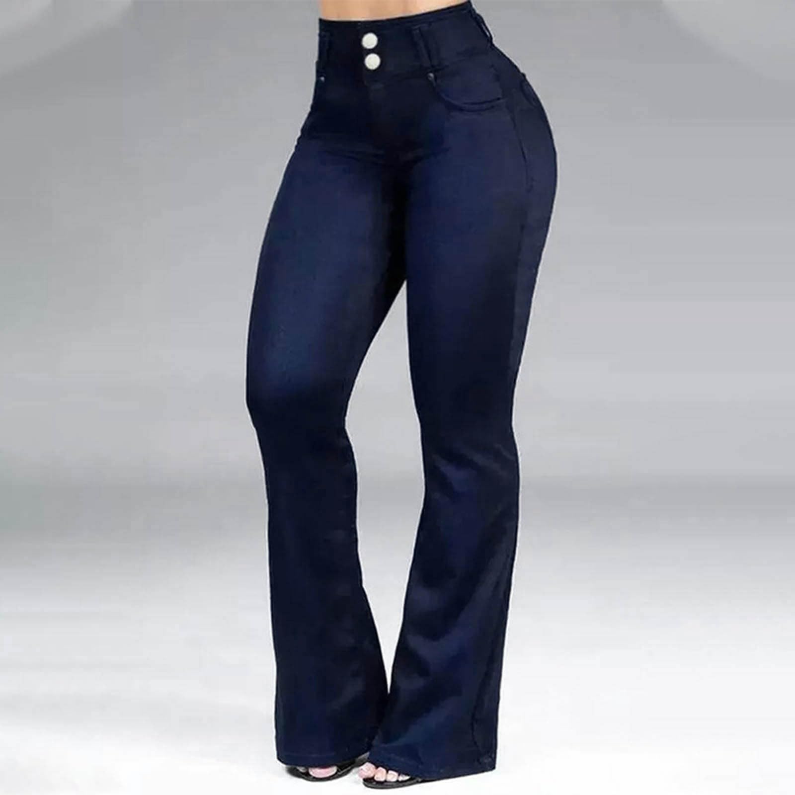 Pantalones De Verano Mujer Anchos, Pantalones Vaqueros Mujer Cargo, Jeans Casuales Cintura Alta Bolsillos CláSicos Mezclilla Pantalón Deportivo Pantalon Pantalón