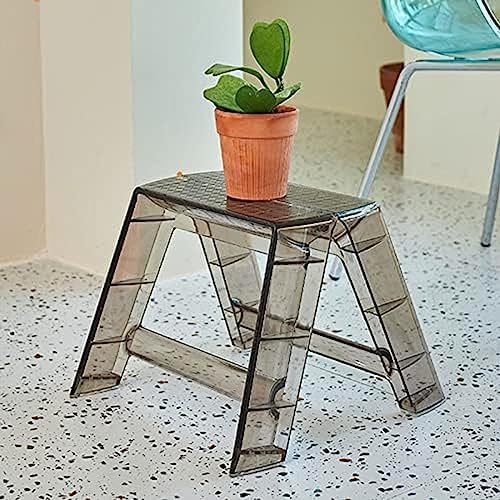 Acrylic Step Ladder - Foldable 1 Step Stool for Adults, Ideal for Indoor and Outdoor Use, Perfect for Library and Kitchen