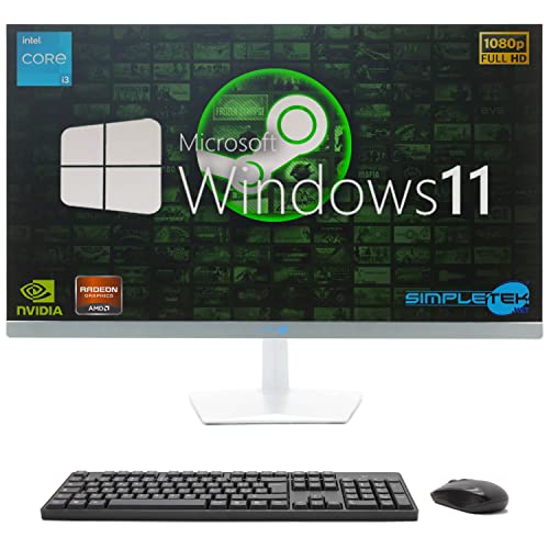 SIMPLETEK – All in One i3 10° Gen AiO 27″ Windows 11 Pro Core 64GB RAM SSD 4TB con GPU GTX1660 6GB WiFi6 + BT 5.2 + Webcam | Ideal para edición y juegos