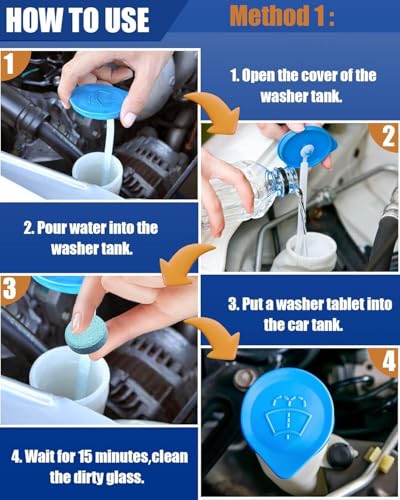 Image of Glass Cleaner for Car | Windshield Glass Cleaner | Car Wiper Detergent Effervescent Tablet (Pack of 20)