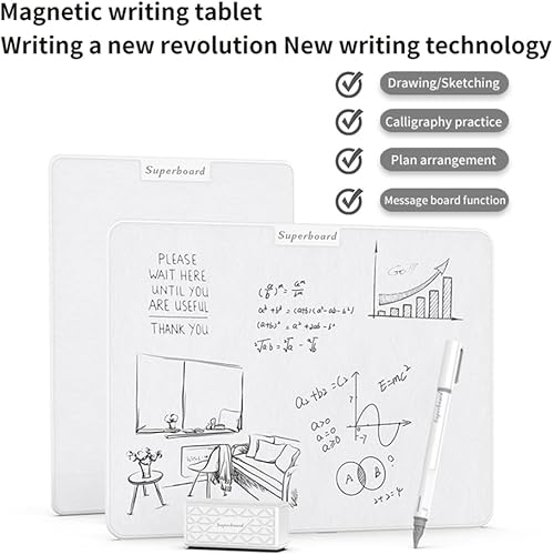 Miniatura 2 de Tableta de escritura magnética de 15 pulgadas, tablero de dibujo borrable con imanes, tablero de escritura para niños y adultos en casa, escuela,