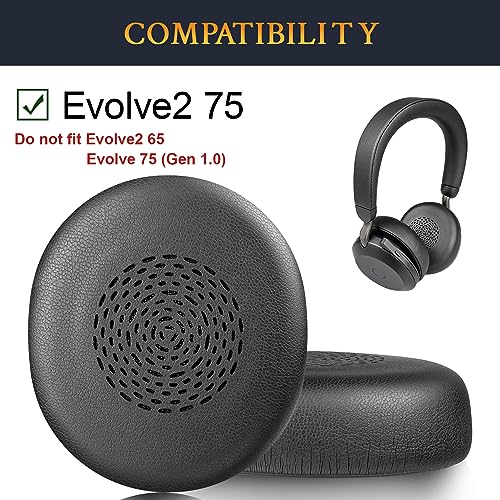 SOULWIT Earpads Replacement for Jabra Evolve2 75 PC Wireless Headset(Do Not fit Evolve 75) - Image 2