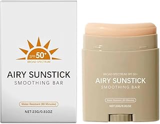 Sunscreen Stick SPF 50+ – Korean Semi-Matte Sun Protection Bar, No White Cast, Lightweight, Water-Resistant Sunblock for F...