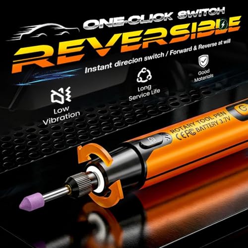Outil de meulage rechargeable à 6 vitesses avec lampe LED intégrée - 6