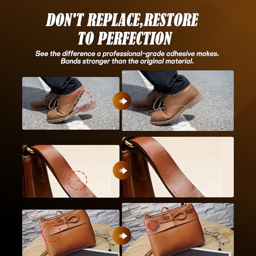 Professional Leather Glue Adhesive -120 ML Industrial Strength, Clear & Flexible Bond for Shoes, Bags, Purses, Furniture, Car Seats, Jackets (Repair Vinyl, Suede, Upholstery, Rubber)