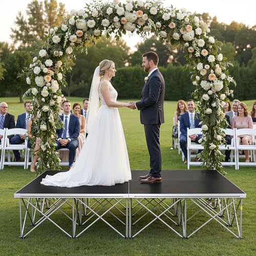 Image of 8x8ft Heavy Duty Portable Stage Platform, 1540 lbs Capacity Modular Stage