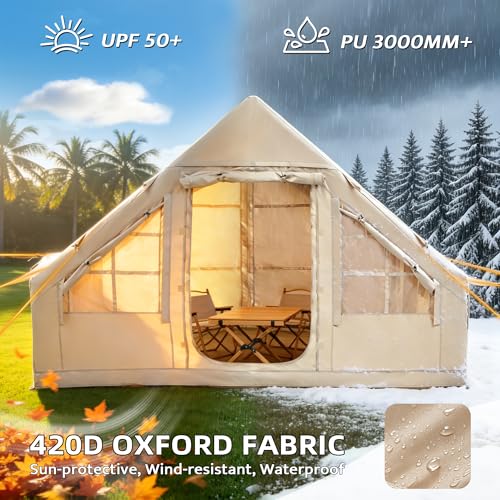 Carpa Inflable para Camping con Claraboya y Bomba 6 Personas miniatura 3