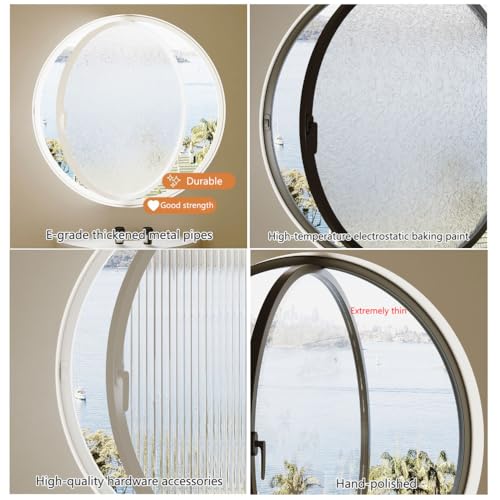 Ventana de ventilación circular giratoria 360 con manija para dormitorio de 50 cm de diámetro 8