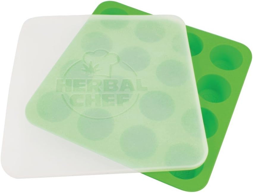 Herbal Chef Silicone Concentrate Tray with Lid - Green - 8.5" x 8.5"