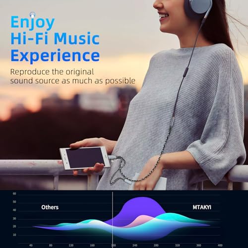 MTAKYI 2 en 2 Lightning USBC a 3,5 mm Auriculares y Adaptador de Carga, [Certificado MFi] USB C a AUX Audio Jack con PD 60 W Carga rápida dongle, Adaptador de Auriculares para iPhone 16/15 14/13 - imagen 7