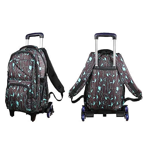 Rolling Backpack On Wheels High-Capacity School Bag Backpacks for Students Climbing Stairs Six Wheels2