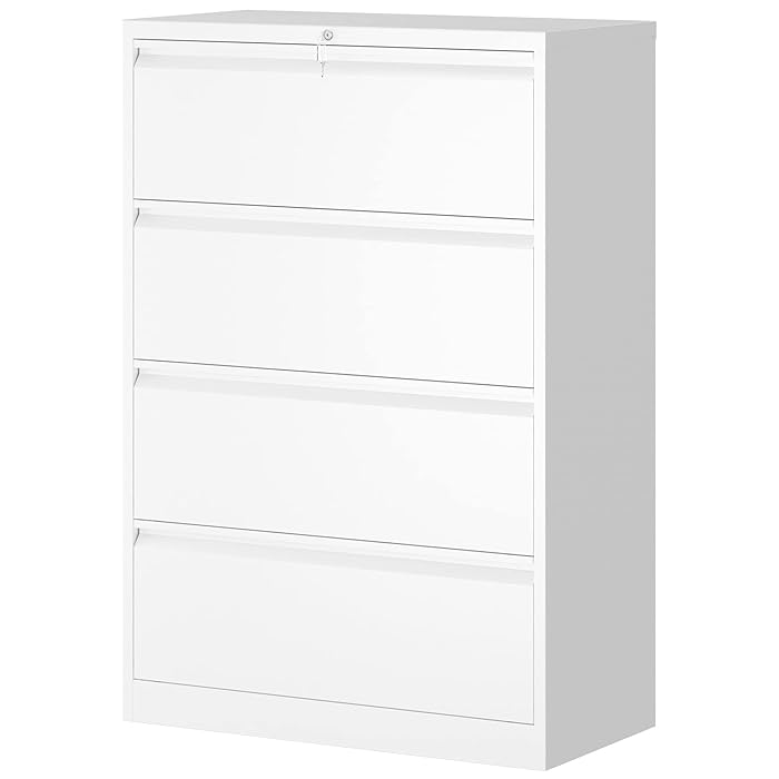 Buy YITAHOME 4 Drawer Lateral File with Lock, Metal Stainless