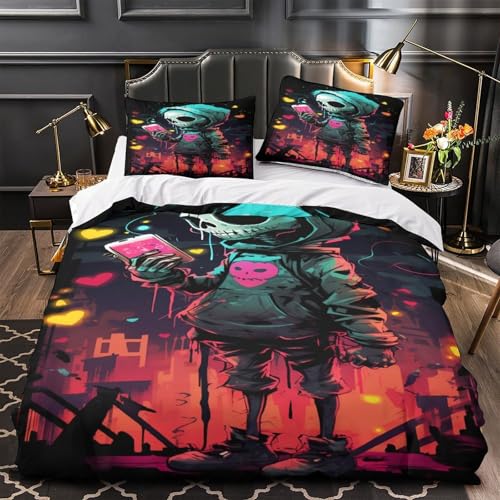 Housse de Couette Gothique de Qualité Supérieure Imprimée 3D Microfibre Soft - 4