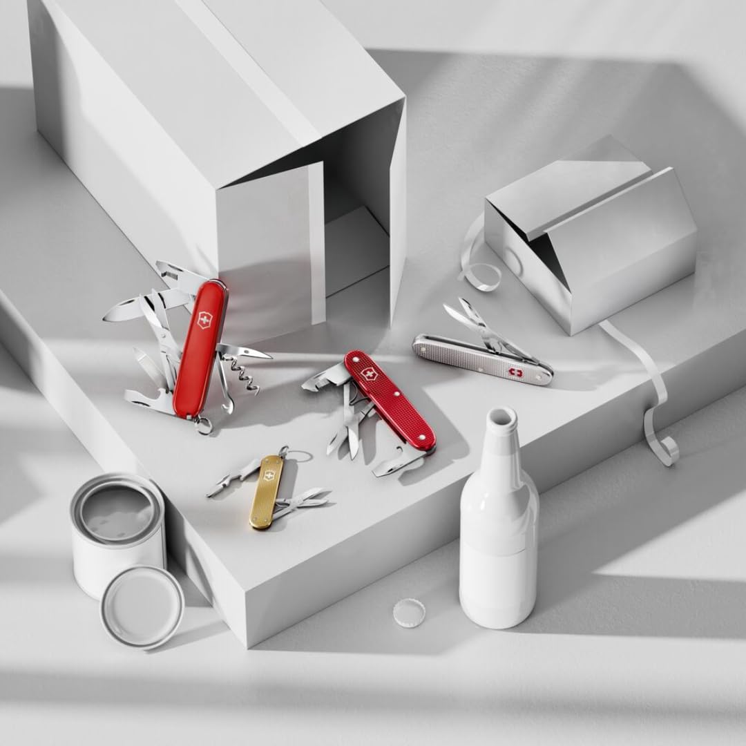 Victorinox Herramienta de bolsillo con tijeras de precisión Companion X Alox, herramienta monofunción, compacta, ligera, Hecha en Suiza, roja | ADD KWs: navaja suiza | navaja suiza Victorinox | navaja de bolsillo suiza | navaja de bolsillo básica