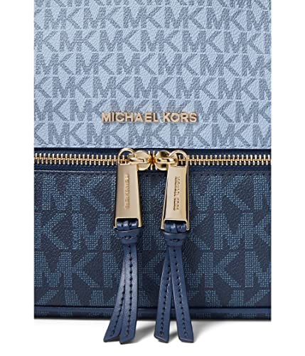 Michael Kors Rhea Zip Medium Backpack Navy/White/Pale Blue One Size #TOP3