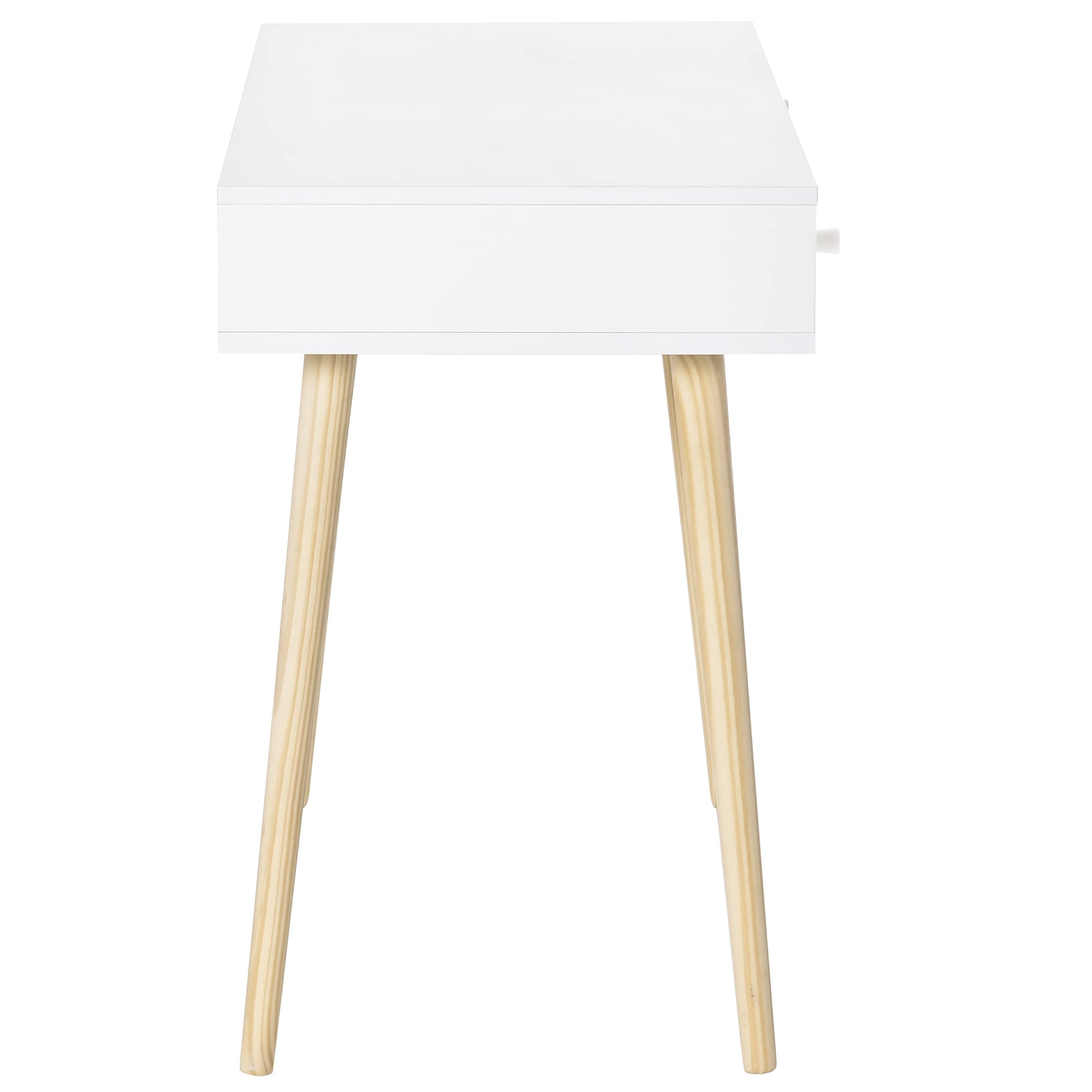 HOMCOM Mesa de Escritorio Infantil con 1 Compartimento Abierto y 2 Cajones Estilo Nórdico 100x48x76,5 cm Multicolor