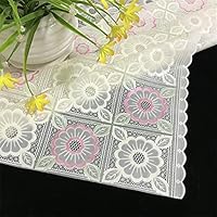 おしゃれテーブルクロス 撥水 透明 PVC 長方形 レース 防水透明色　137X190CM　透明 PVC 長方形 防水 テーブルクロス 透明 レース デスクマット テーブルマット