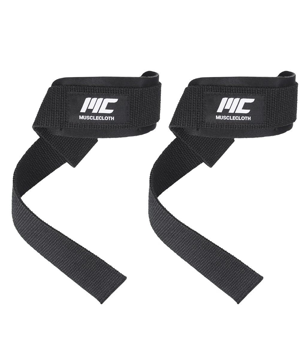 MuscleCloth Padded Lifting Straps Siyah Renkli STANDART