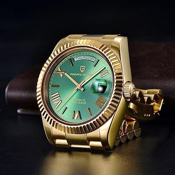 Pagani Design DD36 herrklockor lyx automatisk klocka män AR safirglas mekaniskt armbandsur män 10 bar ST16 urverk, Grön, Klassisk