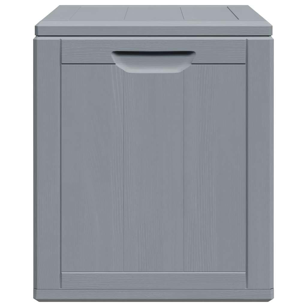 Baule da giardino, 90 l, grigio, cassapanca per cuscini, in