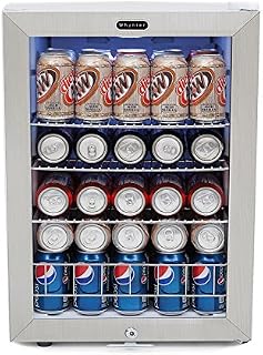 Whynter BR-091WS, 90 Can Capacity Stainless Steel Beverage Refrigerator with Lock, White