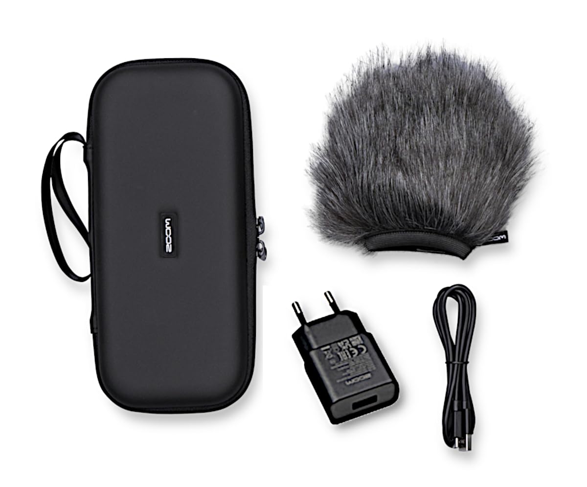 Zoom - APH-6e (versione UE), pacchetto di accessori per il registratore per cellulare H6essential, custodia, parabrezza, adattatore di alimentazione, cavo USB-C