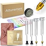 Tuning Forks for Healing Set with 7 Chakras Guide Cards (128Hz, 136.1Hz, 256Hz, 384Hz) – Weighted & Unweighted Premium Tuning Forks for Sound Therapy, Energy Balancing, Meditation & Chakra Healing