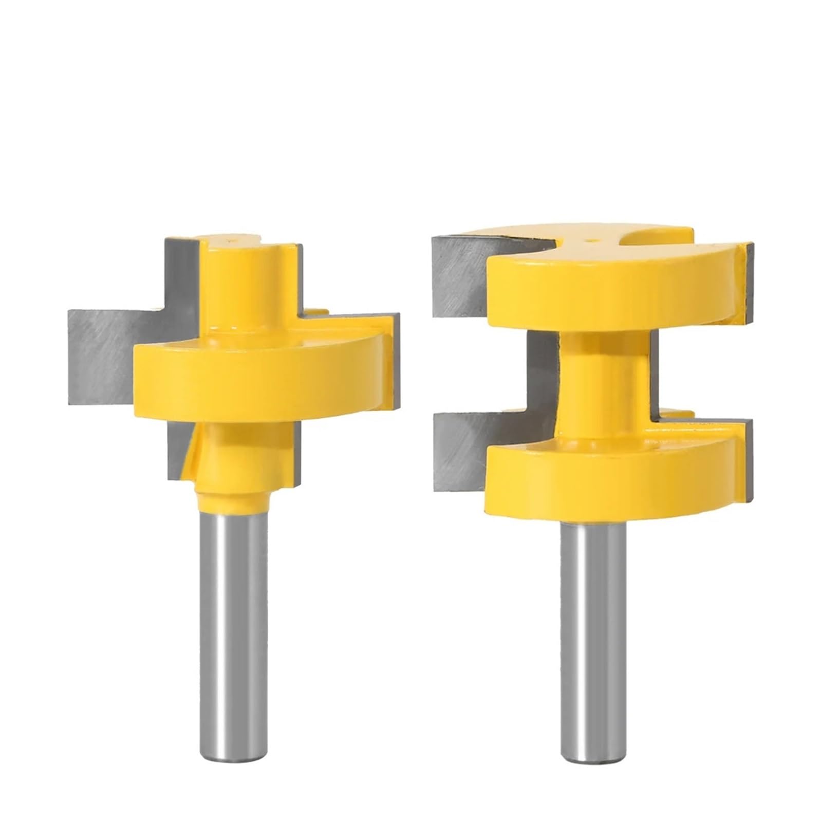 2 uds 8MM 12MM vástago 1/2 "ranura en T cortador de diente cuadrado tallado cuchillo enrutador brocas for herramienta madera carpintería