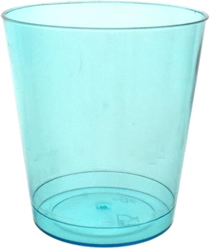 Miniatura 2 de Homeford Vaso de chupito de plástico, 2 pulgadas, 1 onza, 30 unidades, turquesa transparente