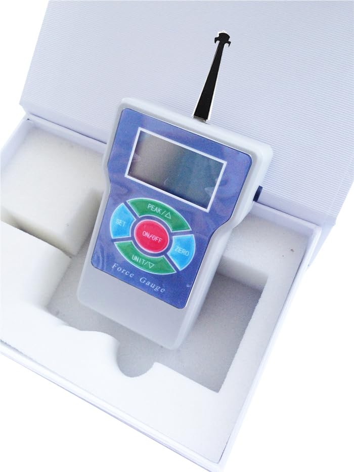 Handheld Tension Tester Tensiometer Digital Teeth Tension Gauge with LCD Display Max. Load 5N/0.5Kg/1.03Lb/18Oz/500g Precision ±0.5% Five Units Conversion for Teeth Arch Wire Tension Force