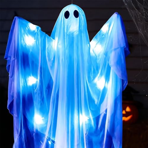 Decoración de fantasmas con luz regulable para evitar un Halloween aburrido 7