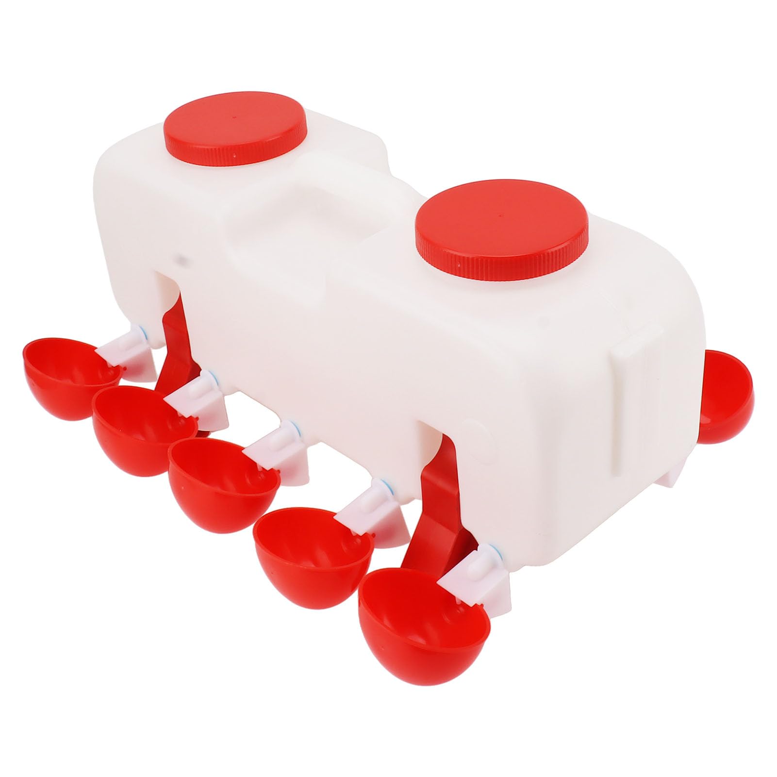 Bebedero Automático para Aves de Corral con 4 Dispensadores, 10 L de Capacidad, Semiautomático para Pollos, Patos y Gansos, Accesorios para Gallinero