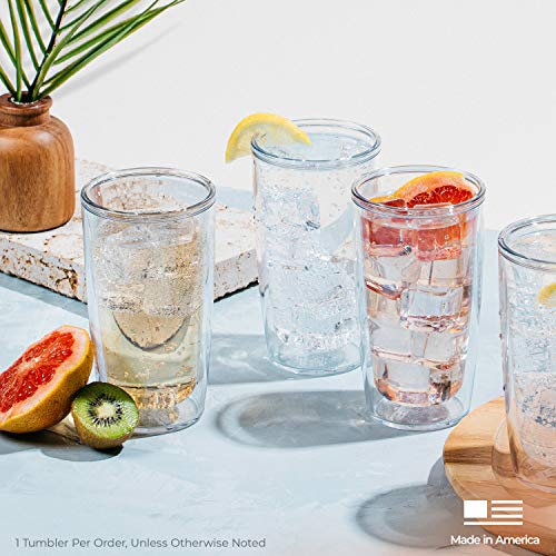 Tervis Crystal Clear Tabletop Made in USA Double Walled Insulated Tumbler Travel Cup Keeps Drinks Cold & Hot, 16oz - 4pk, Classic - Thumbnail 6
