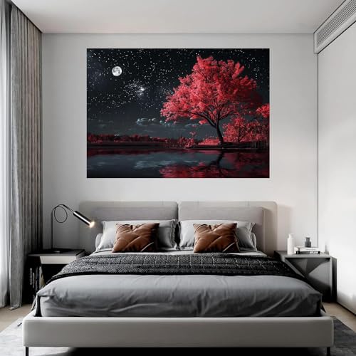 Impression decoration d'art abstrait paysage moderne toile 70x90cm - 3