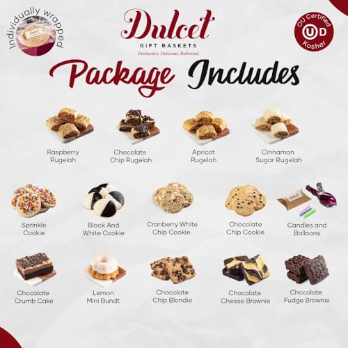 Dulcet Gift Basket Happy Birthday Party Gift Package in Tin with Balloons, Candles -Birthday Cake Great Gift for Men, Women, Him, Her, Mom, Dad, Friends & Family - Image 6