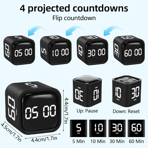 Pomodoro Timer Cube Countdown Timer Zeitmanagement Wird fur BüRo, Studium, Kinder, KüChenkochen, Bewegung Verwendet