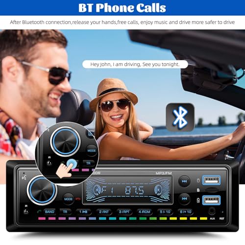 Radio multimedia Bluetooth para auto Single Din miniatura 2