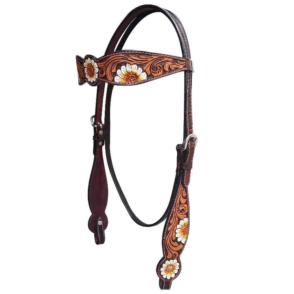 Cob Size Western Sella Cavallo Testiera Briglia Breast Collar Redini Tack Set Pelle Floreale Attrezzato Fatto a Mano Pettorale ME-HBC-201C
