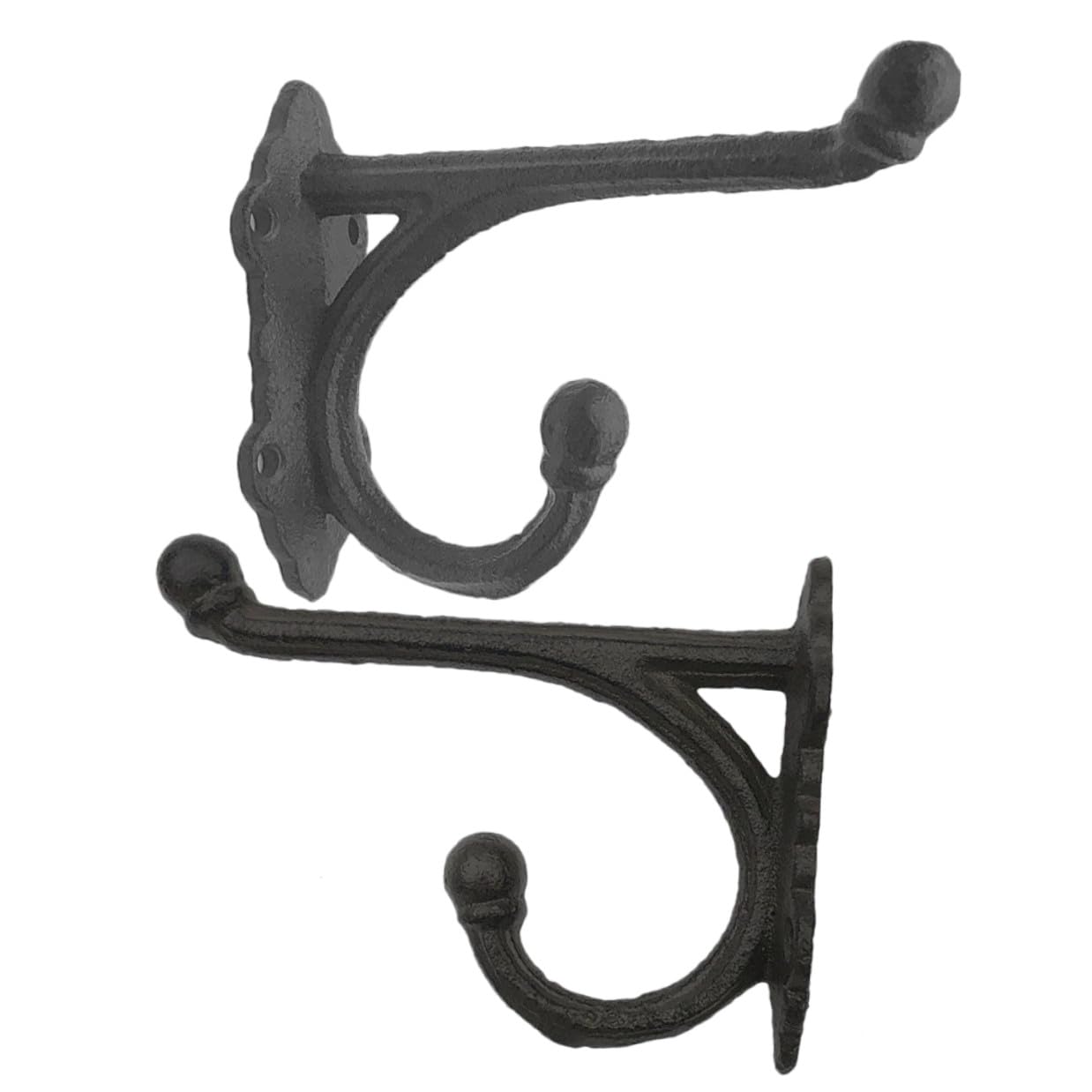 BESTYASH Ganci da Muro in Ghisa 2 Pezzi Vintage per Cappotti e Chiavi, Design Antico, Montaggio a Muro, per Cucina e Piccoli Spazi