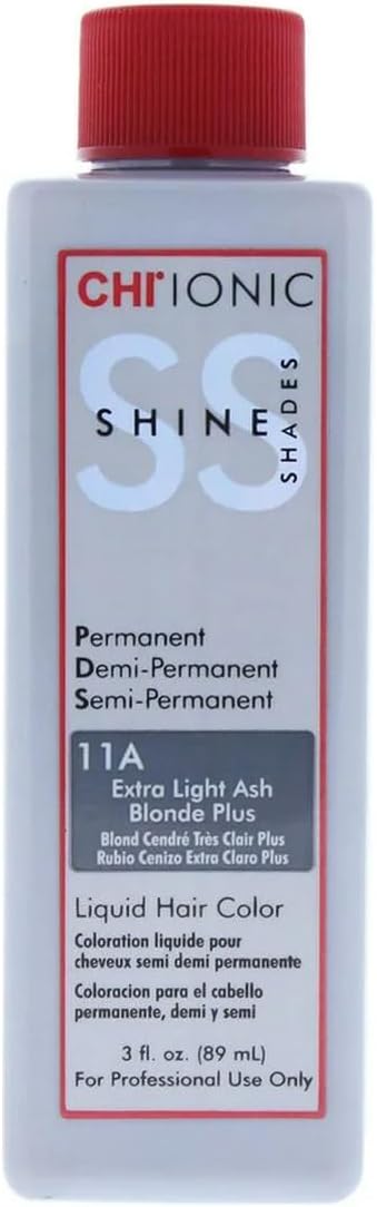 CHIIonic Shine Shades Liquid Hair Color 11A Extra Light Ash Blonde Plus for Unisex - 3 oz